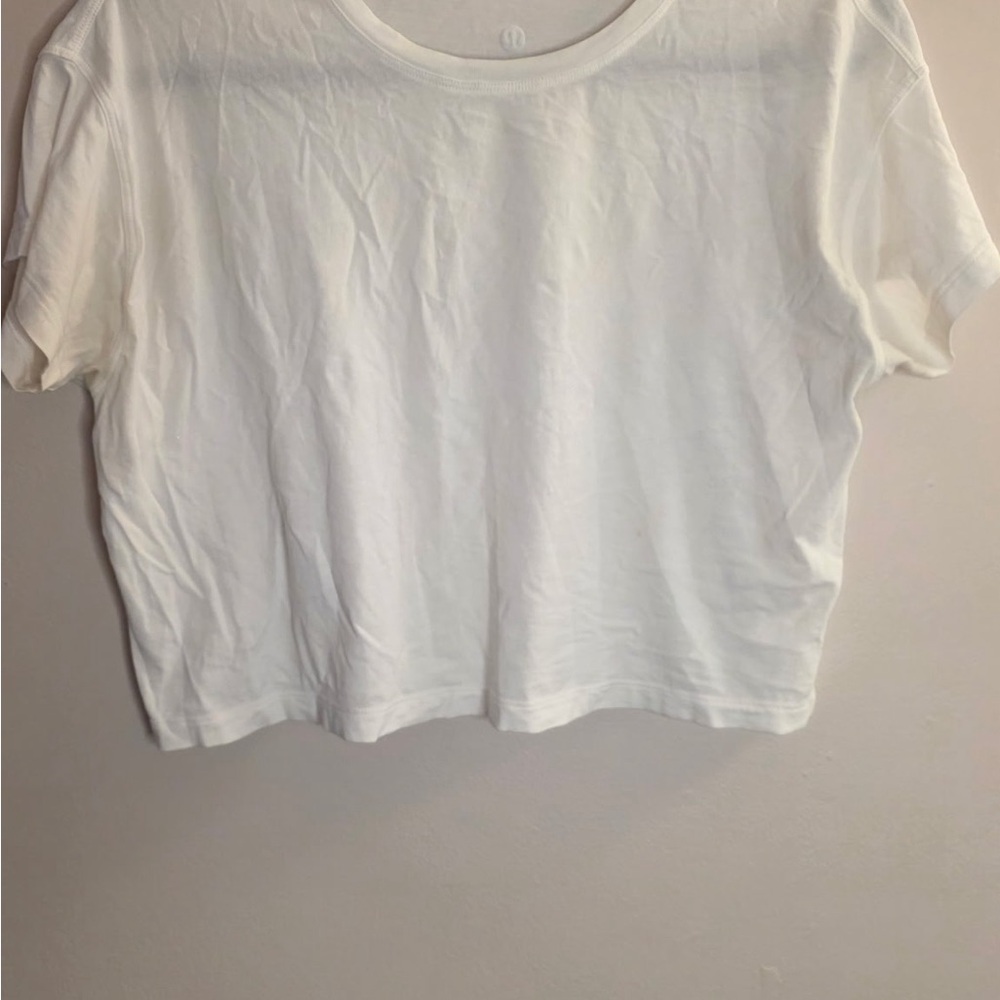 Lululemon Athletica White Crop Top